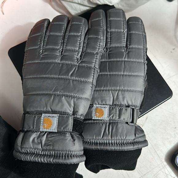 Carhartt Women's Charcoal Quilted Gloves NWOT Size Small - Picture 3 of 5